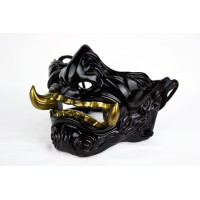 Ghost of Tsushima black fanged mask, Jin Sakai mask, Mempo fanged mask