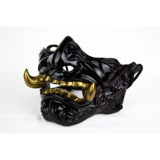 Ghost of Tsushima black fanged mask, Jin Sakai mask, Mempo fanged mask