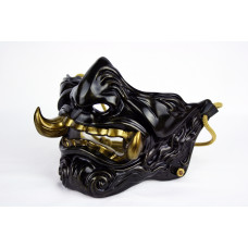 Ghost of Tsushima dark bronze fanged mask, Jin Sakai mask, Mempo fanged mask