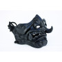 Ghost of Tsushima matt black fanged mask, Jin Sakai mask, Mempo fanged mask