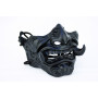 Ghost of Tsushima matt black fanged mask, Jin Sakai mask, Mempo fanged mask