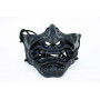 Ghost of Tsushima matt black fanged mask, Jin Sakai mask, Mempo fanged mask