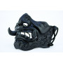 Ghost of Tsushima matt black fanged mask, Jin Sakai mask, Mempo fanged mask